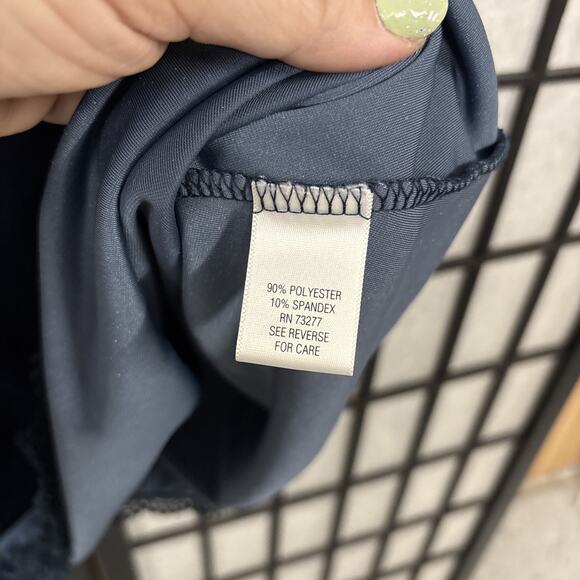 Y2K Velvet Tank Lace Trim Romantic‎ Cottagecore XL Navy Adjustable Strap - Picture 3 of 6